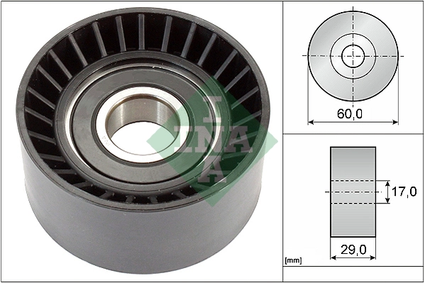 Deflection/Guide Pulley, V-ribbed belt